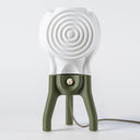 The Visitor table lamp in Olive on a white background.